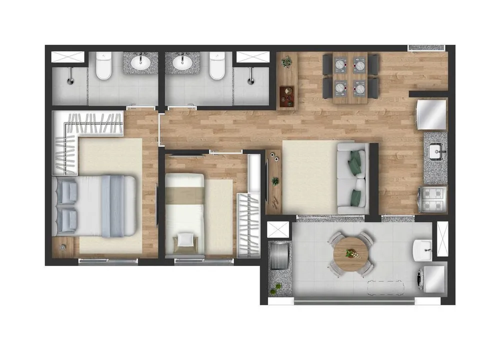 Apartamento, 3 quartos, 66 m² - Foto 5