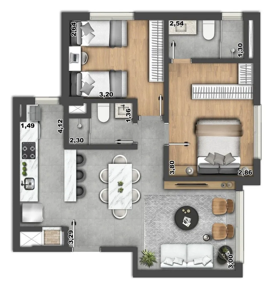 Apartamento, 2 quartos, 63 m² - Foto 12