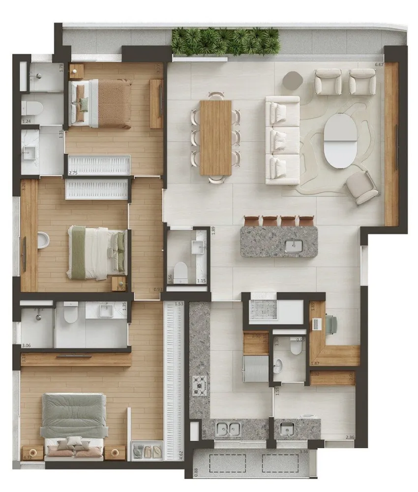 Apartamento, 3 quartos, 293 m² - Foto 11
