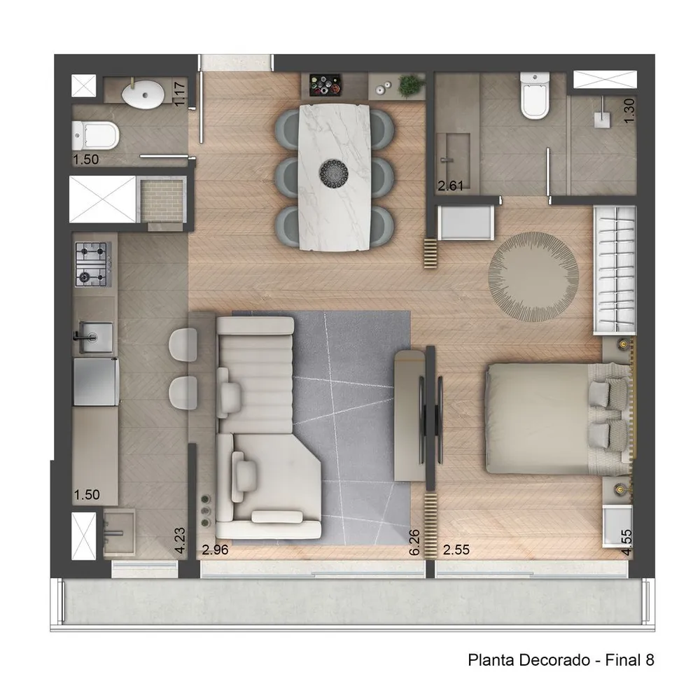 Apartamento, 1 quarto, 55 m² - Foto 11