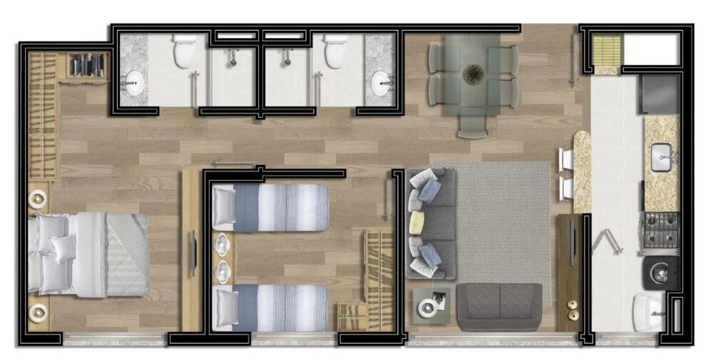 Apartamento à venda com 2 quartos, 60m² - Foto 4