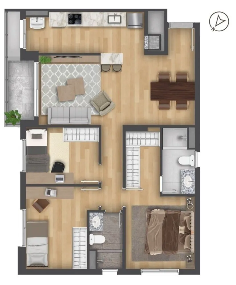 Apartamento, 3 quartos, 79 m² - Foto 9