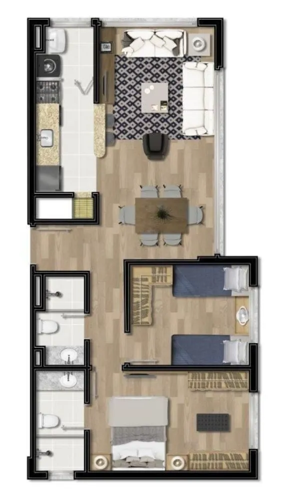 Apartamento, 2 quartos, 60 m² - Foto 3