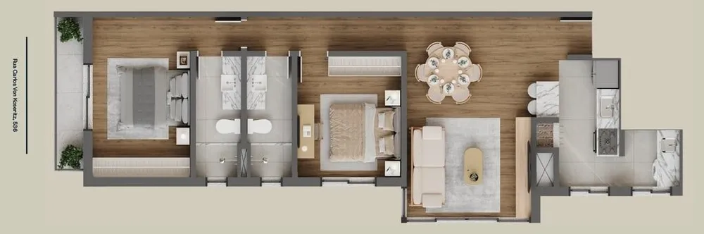 Apartamento, 2 quartos, 77 m² - Foto 8
