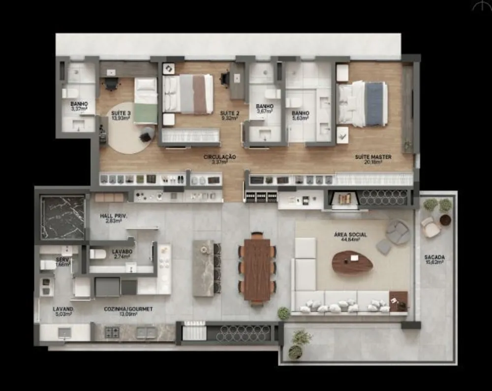 Apartamento, 3 quartos, 187 m² - Foto 6