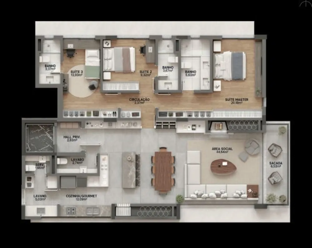 Apartamento, 3 quartos, 187 m² - Foto 8