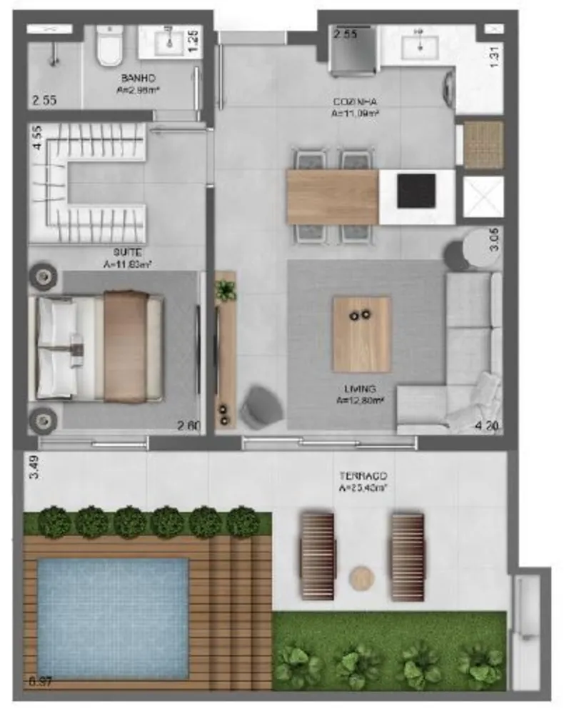Apartamento, 1 quarto, 47 m² - Foto 8
