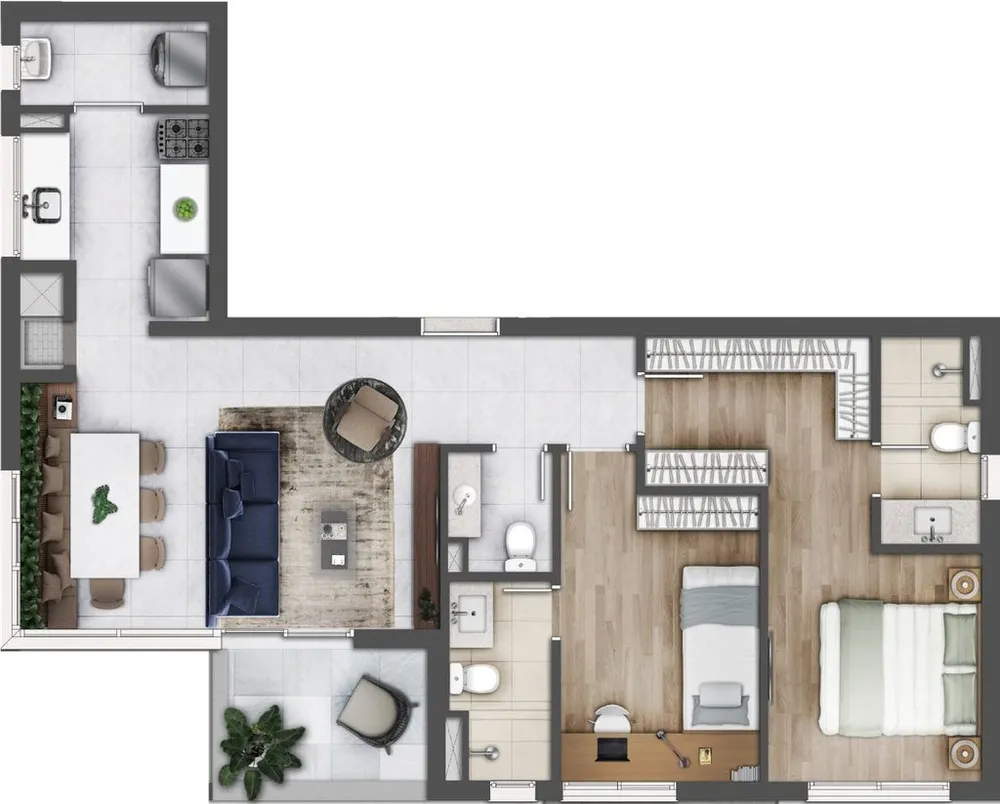 Apartamento, 2 quartos, 70 m² - Foto 9
