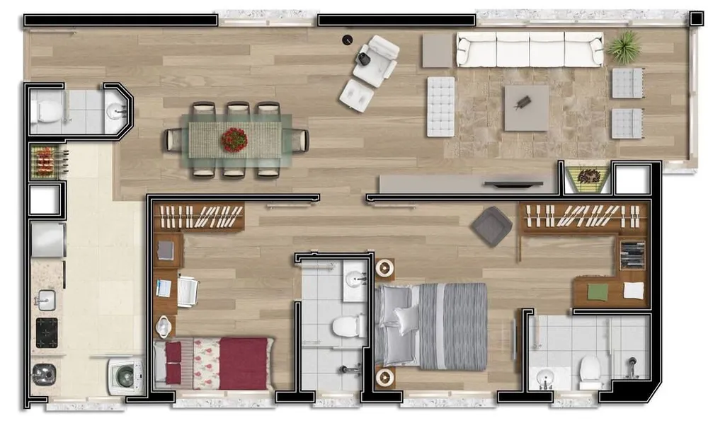 Cobertura, 2 quartos, 166 m² - Foto 11