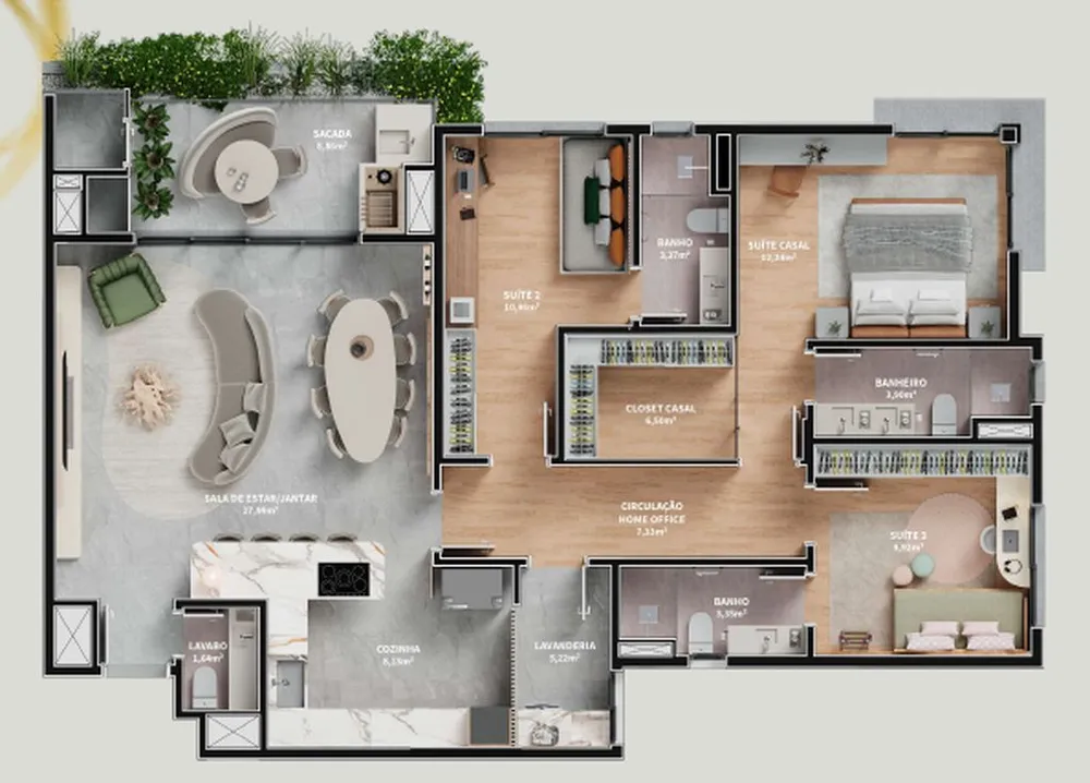 Apartamento, 3 quartos, 129 m² - Foto 8