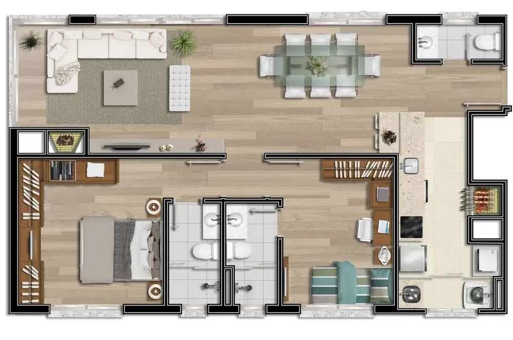 Apartamento, 2 quartos, 80 m² - Foto 3