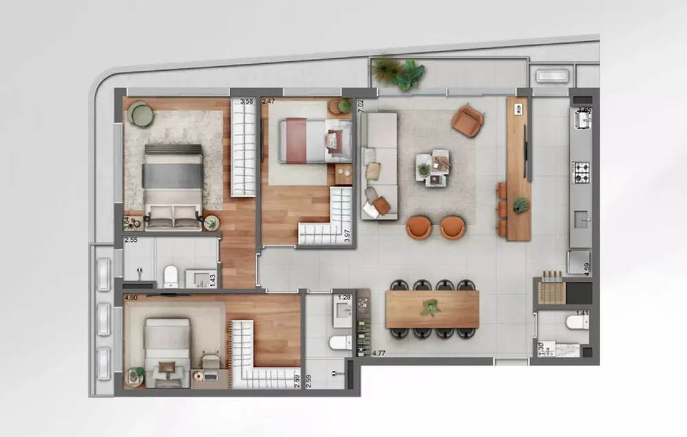 Apartamento, 3 quartos, 106 m² - Foto 8