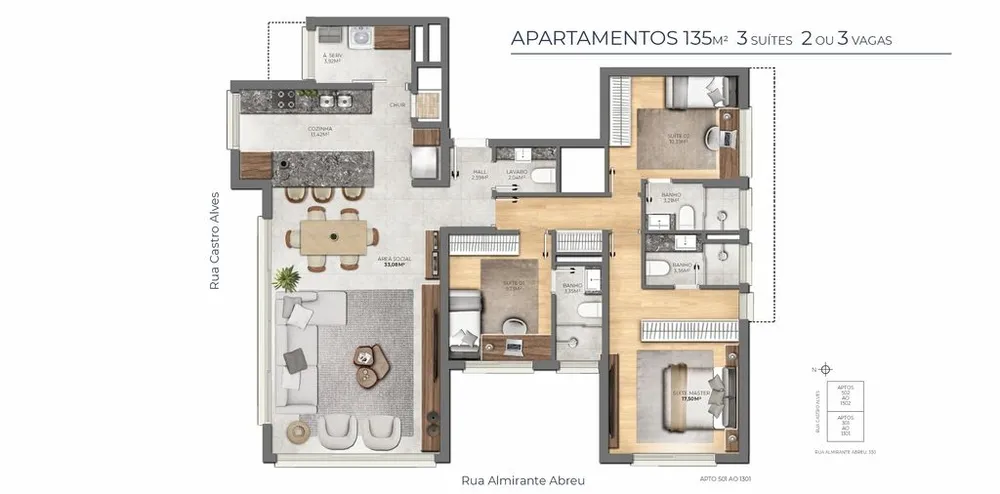 Apartamento, 3 quartos, 135 m² - Foto 9