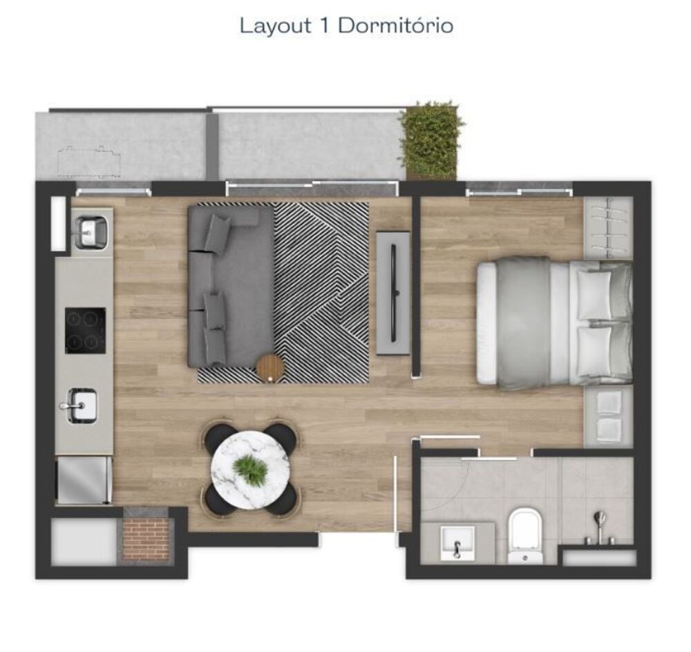Kitnet e Studio à venda com 1 quarto, 45m² - Foto 3