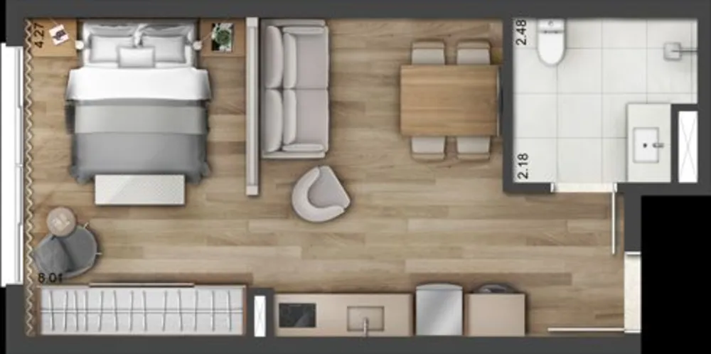 Kitnet-Studio, 37 m² - Foto 6