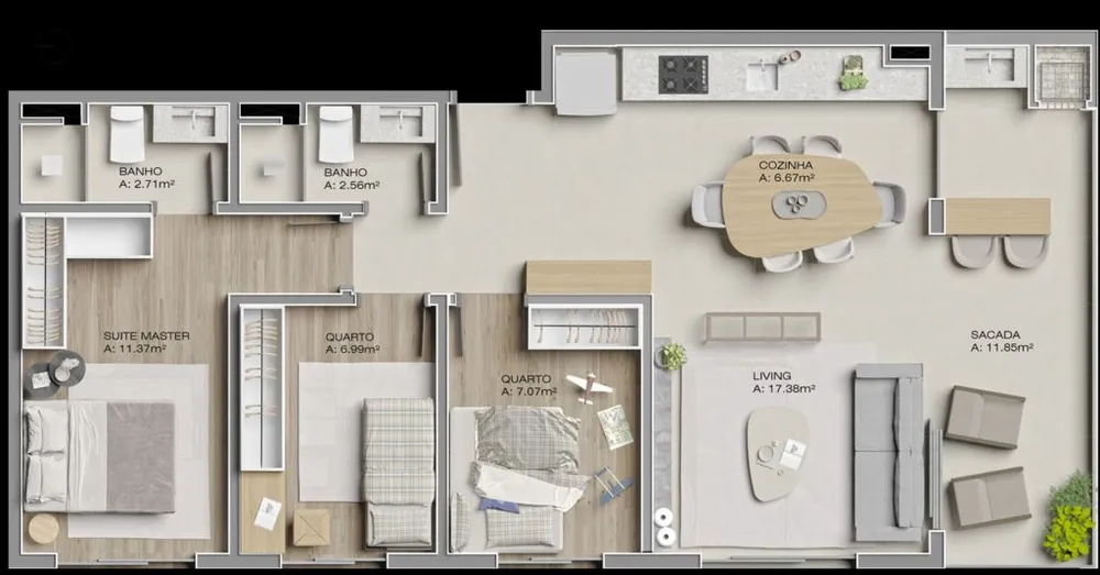 Apartamento, 2 quartos, 55 m² - Foto 8