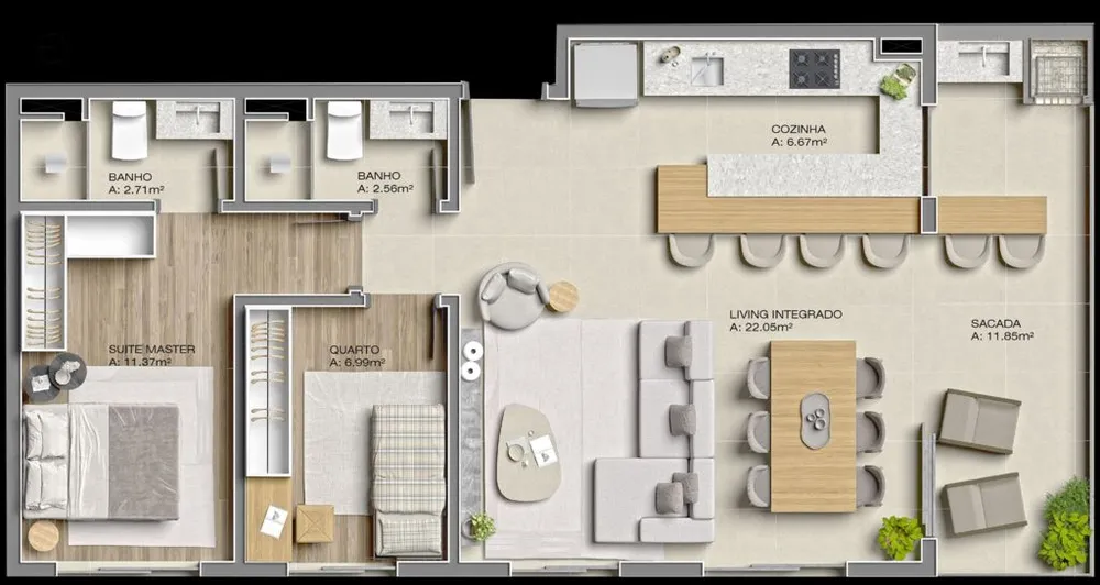 Apartamento, 2 quartos, 55 m² - Foto 9