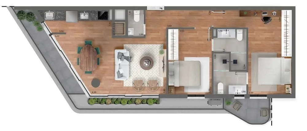 Apartamento, 2 quartos, 102 m² - Foto 12