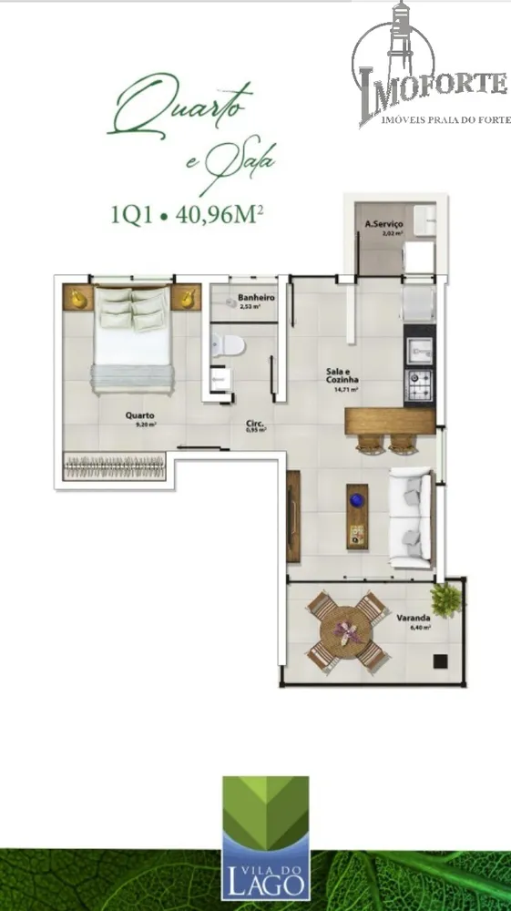 Cobertura, 1 quarto, 40 m² - Foto 14