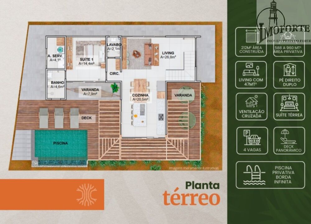 Casa de Condomínio, 3 quartos - Foto 1