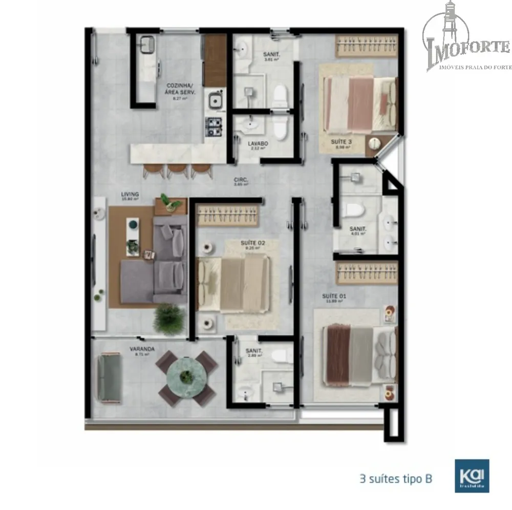 Cobertura, 3 quartos, 88 m² - Foto 14