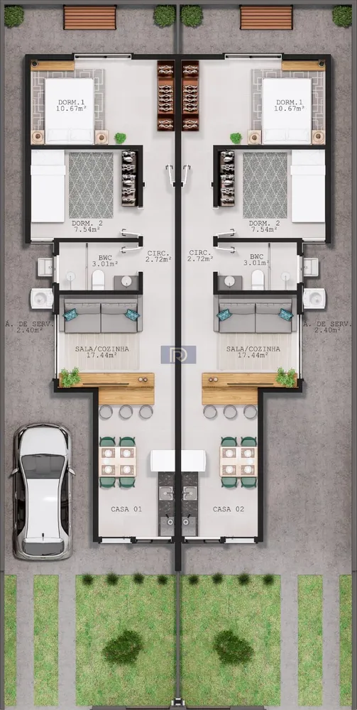 Casa, 2 quartos, 48 m² - Foto 5