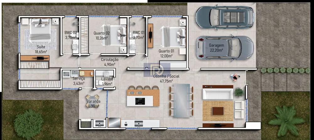 Casa, 3 quartos, 160 m² - Foto 1