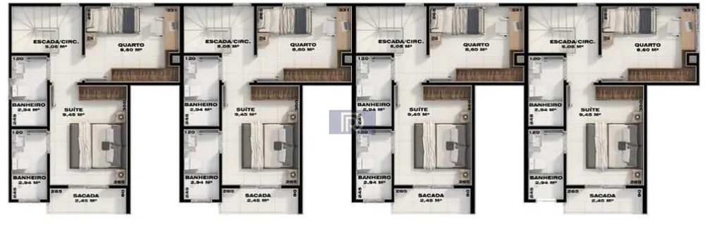 Sobrado, 2 quartos, 68 m² - Foto 16