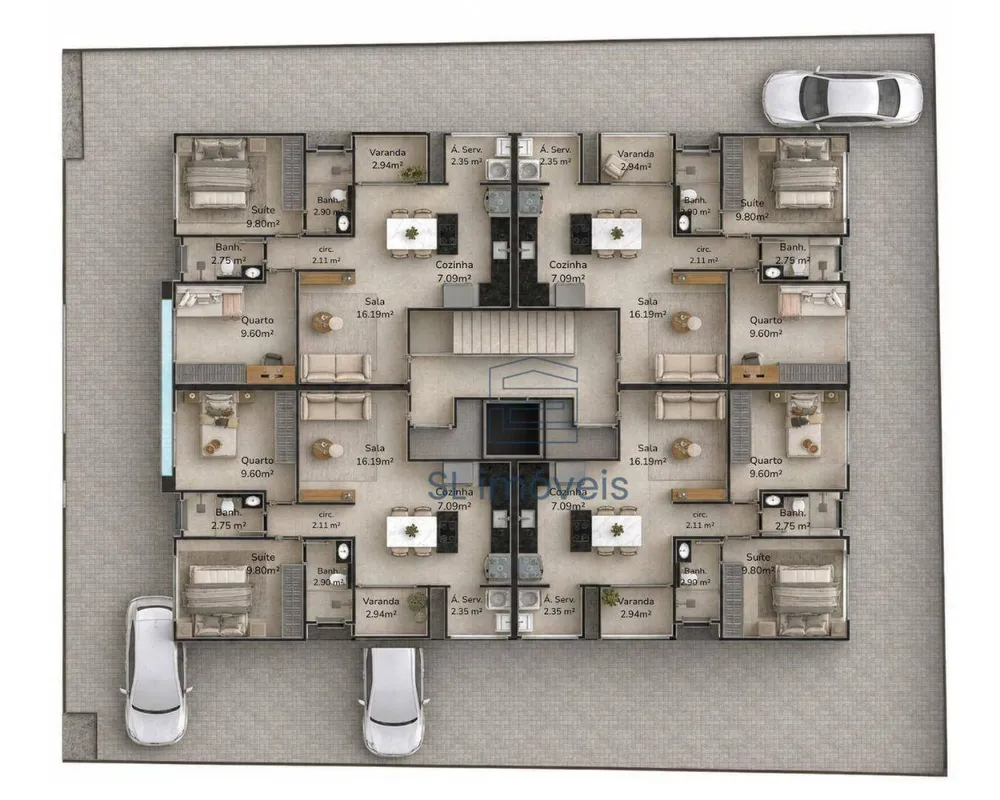 Apartamento, 2 quartos, 61 m² - Foto 9