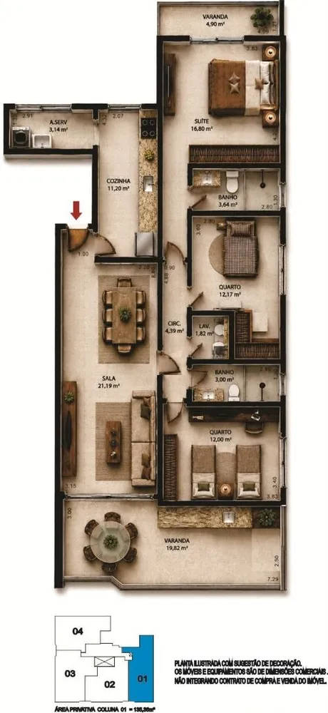 Apartamento, 3 quartos, 135 m² - Foto 11