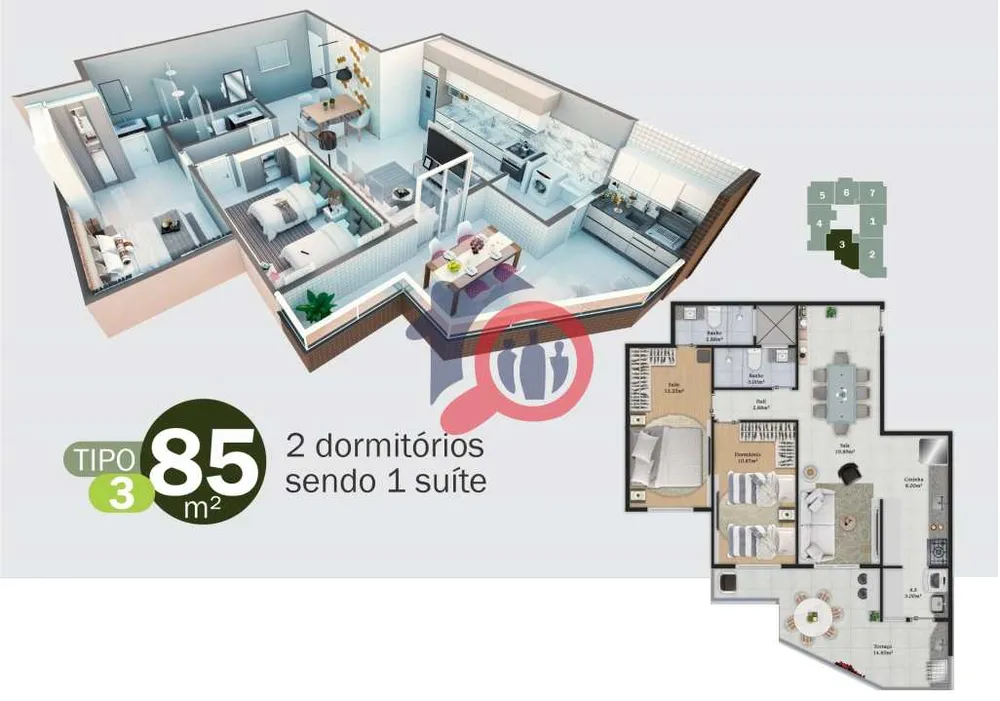 Apartamento, 2 quartos, 85 m² - Foto 11