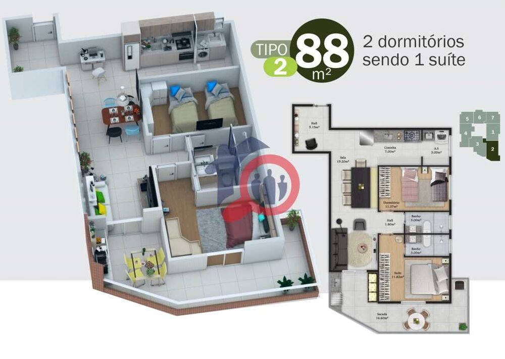 Apartamento, 2 quartos, 88 m² - Foto 17