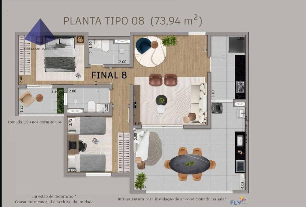 Apartamento, 2 quartos, 70 m² - Foto 1