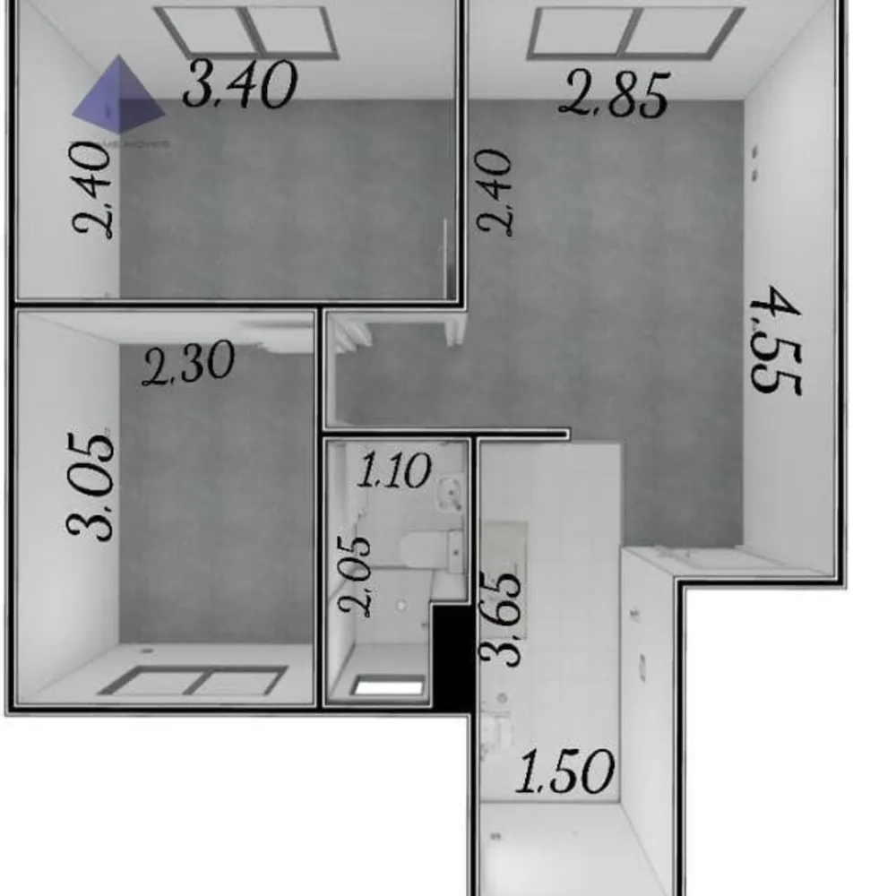 Apartamento, 2 quartos, 45 m² - Foto 3