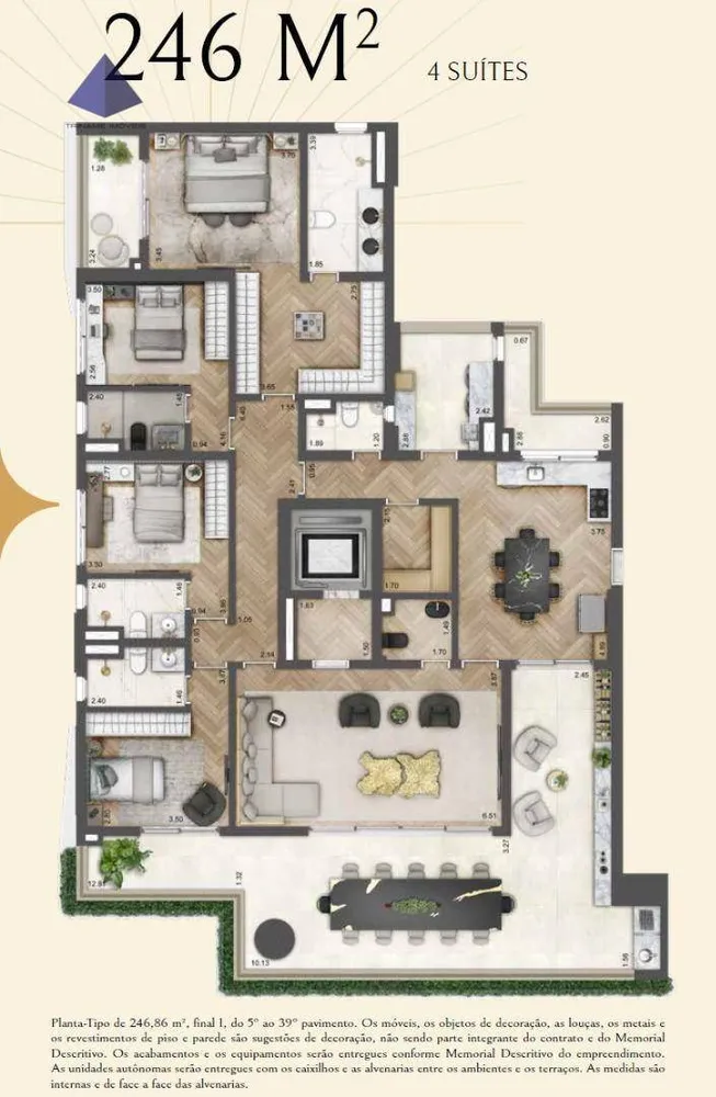 Apartamento, 3 quartos, 246 m² - Foto 11