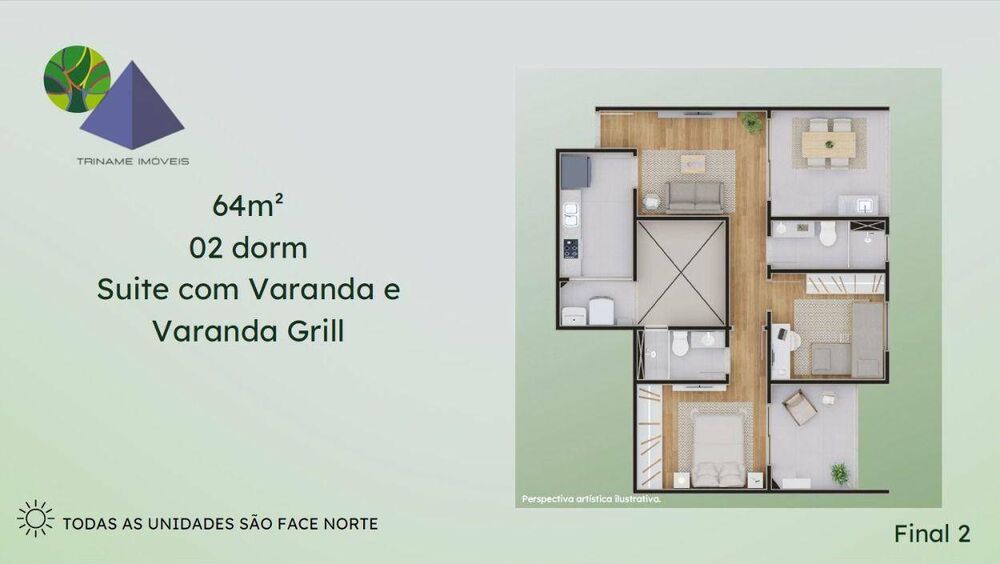 Apartamento, 2 quartos, 56 m² - Foto 4