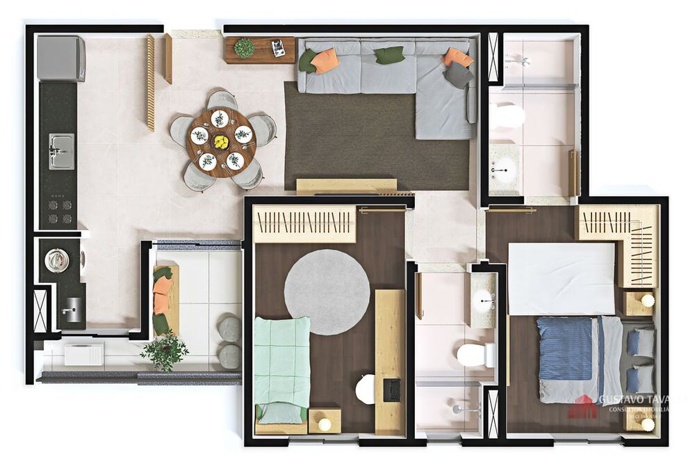Apartamento à venda com 2 quartos, 69m² - Foto 24