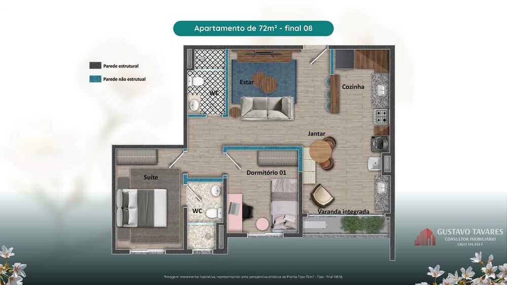 Apartamento, 2 quartos, 72 m² - Foto 15