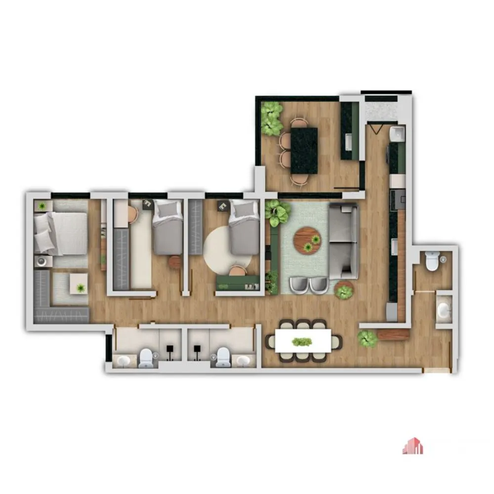 Apartamento, 3 quartos, 101 m² - Foto 1