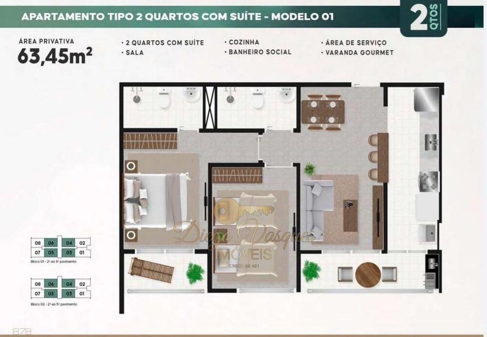 Apartamento, 2 quartos, 63 m² - Foto 24