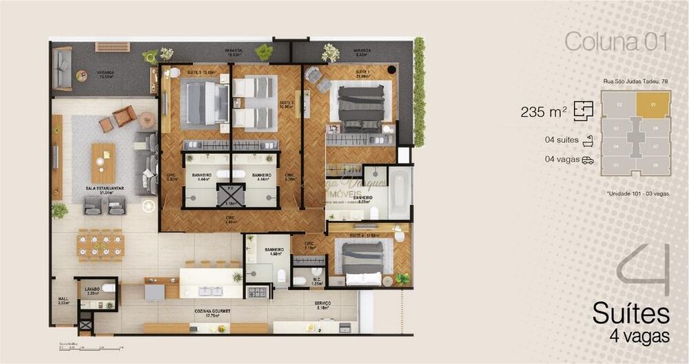Apartamento, 4 quartos, 235 m² - Foto 14