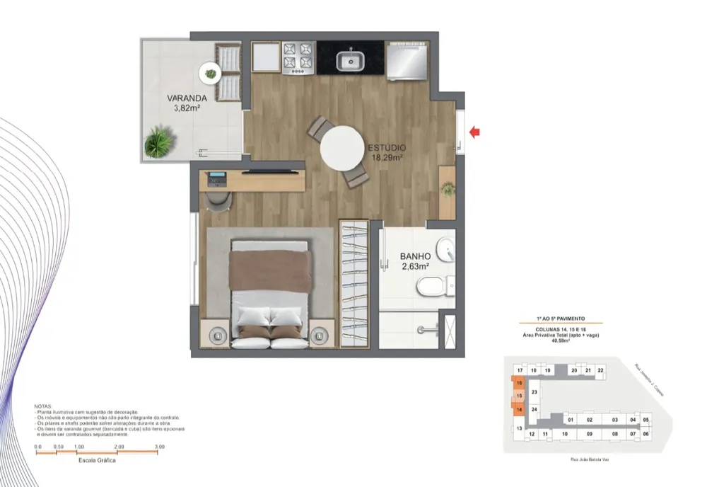 Apartamento, 1 quarto, 40 m² - Foto 5
