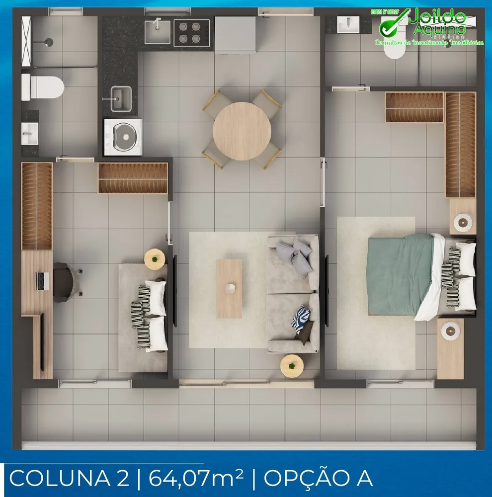 Apartamento, 3 quartos, 64 m² - Foto 4