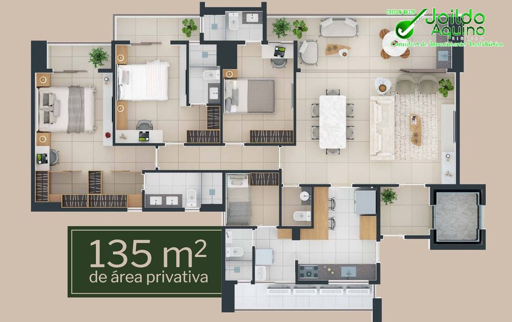 Apartamento, 3 quartos, 135 m² - Foto 2