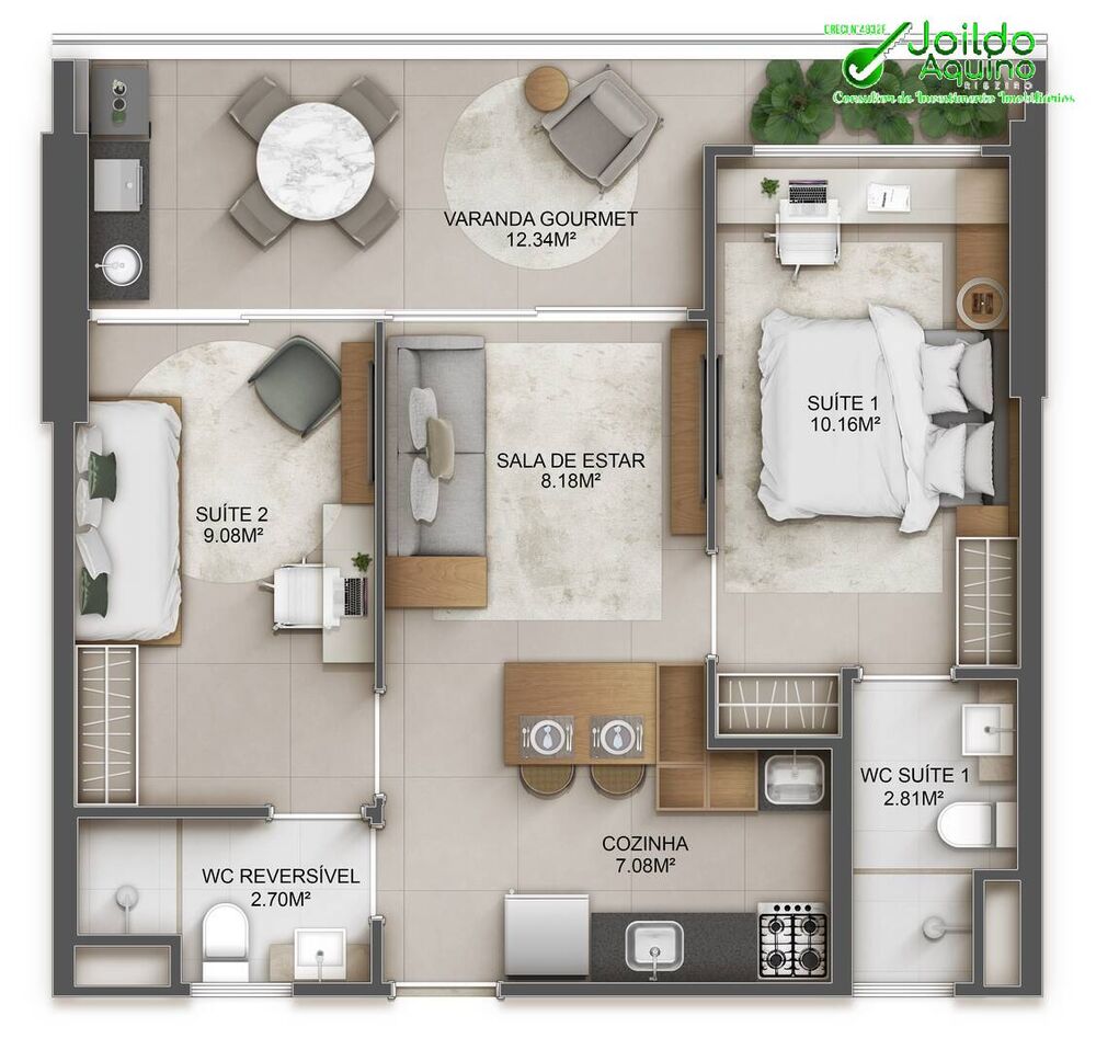 Apartamento, 1 quarto, 40 m² - Foto 3