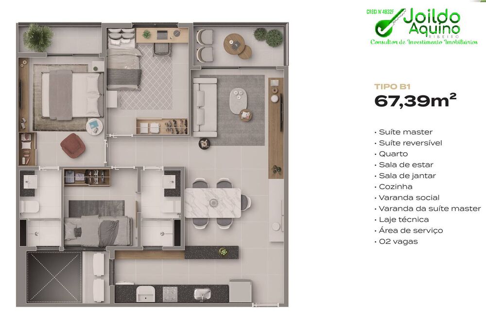 Apartamento, 2 quartos, 67 m² - Foto 4