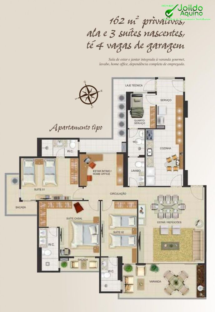 Apartamento à venda com 3 quartos, 162m² - Foto 12