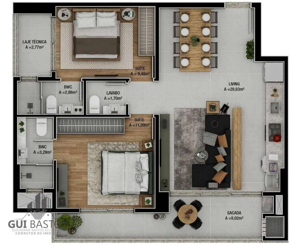 Apartamento, 2 quartos, 76 m² - Foto 4