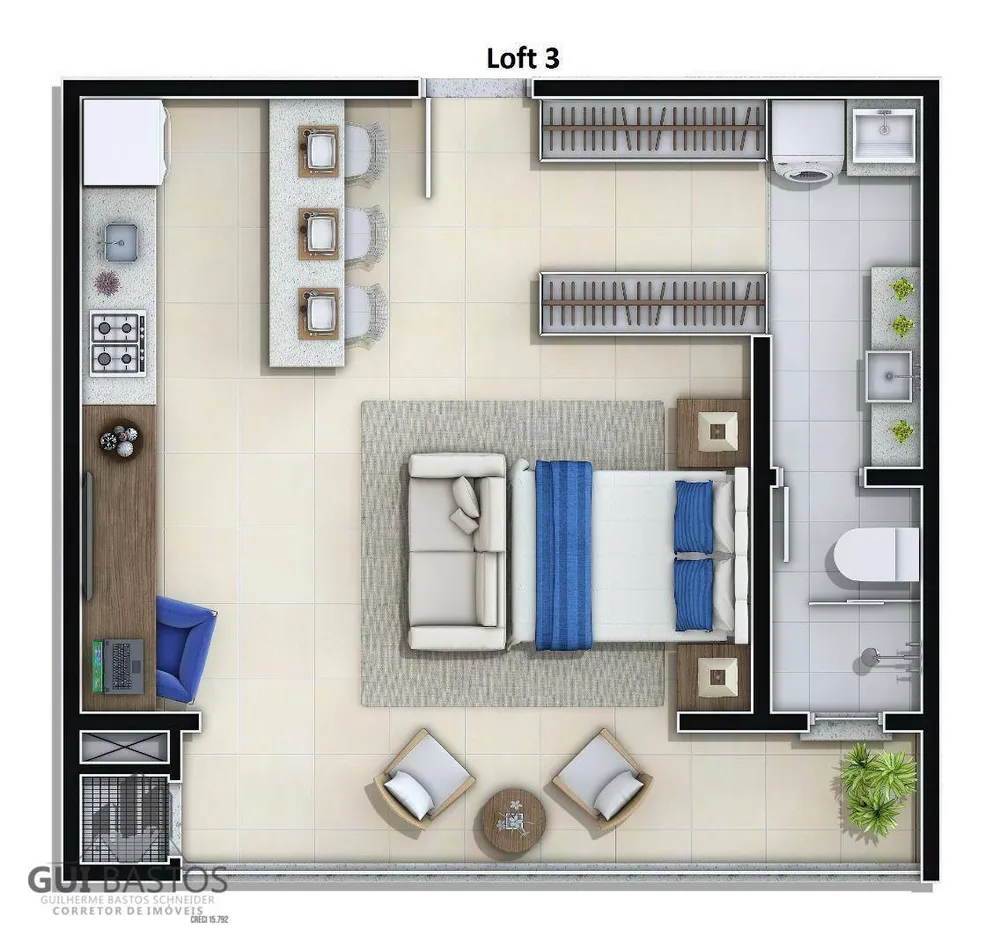 Apartamento, 1 quarto, 43 m² - Foto 4