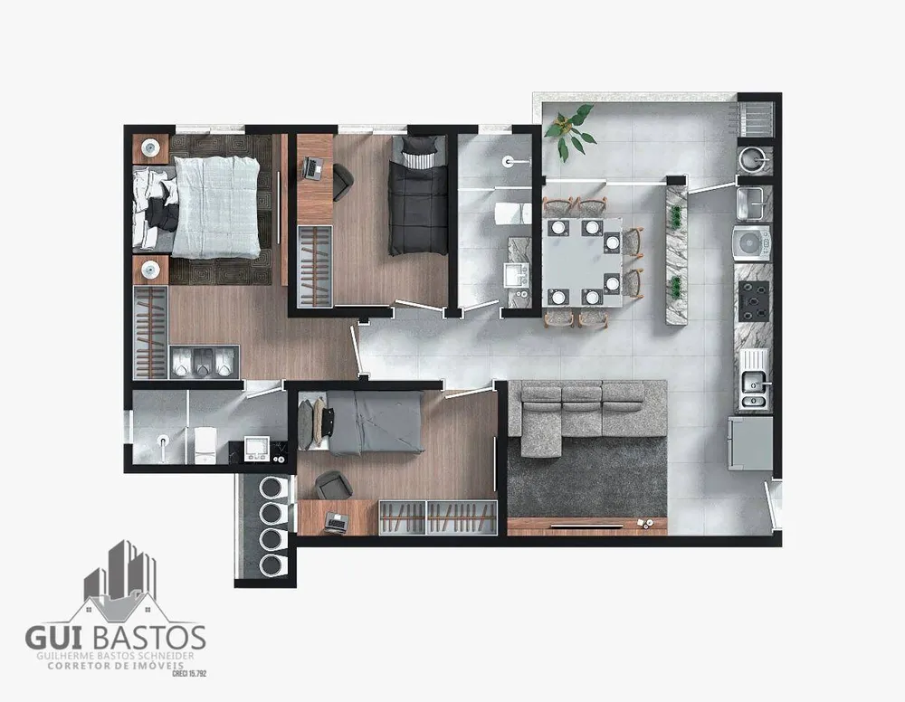 Apartamento, 3 quartos, 78 m² - Foto 4